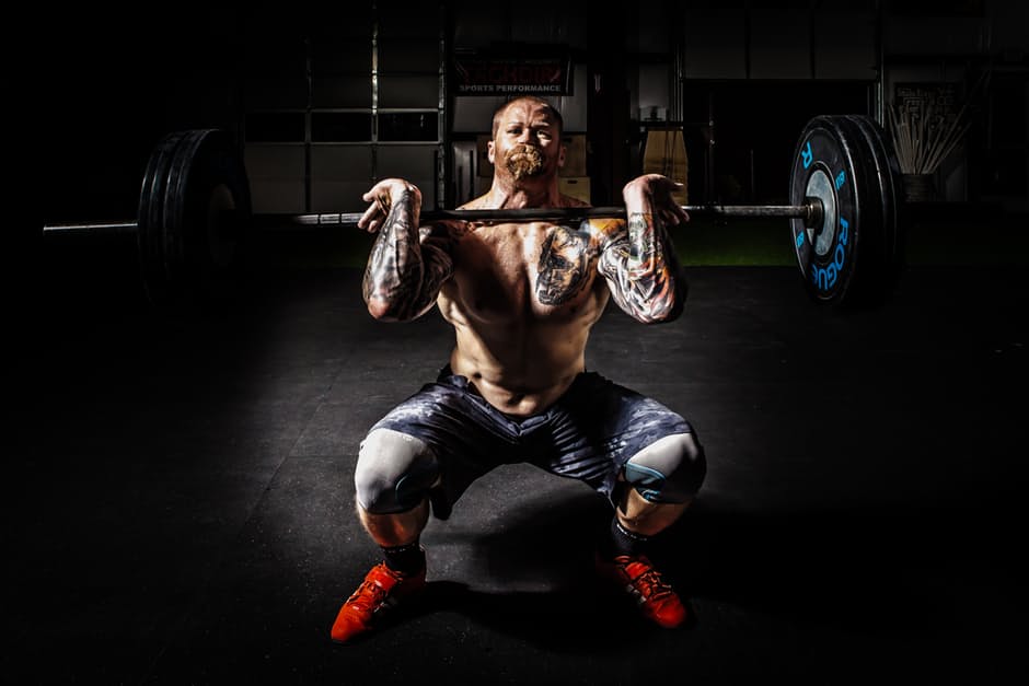 A male weight lifter