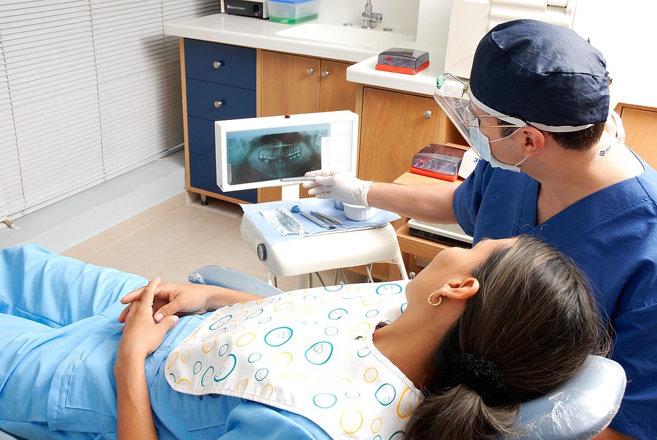 Dentist at work